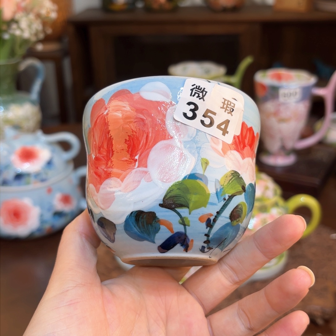 景德镇手绘高温釉下彩陶瓷茶具