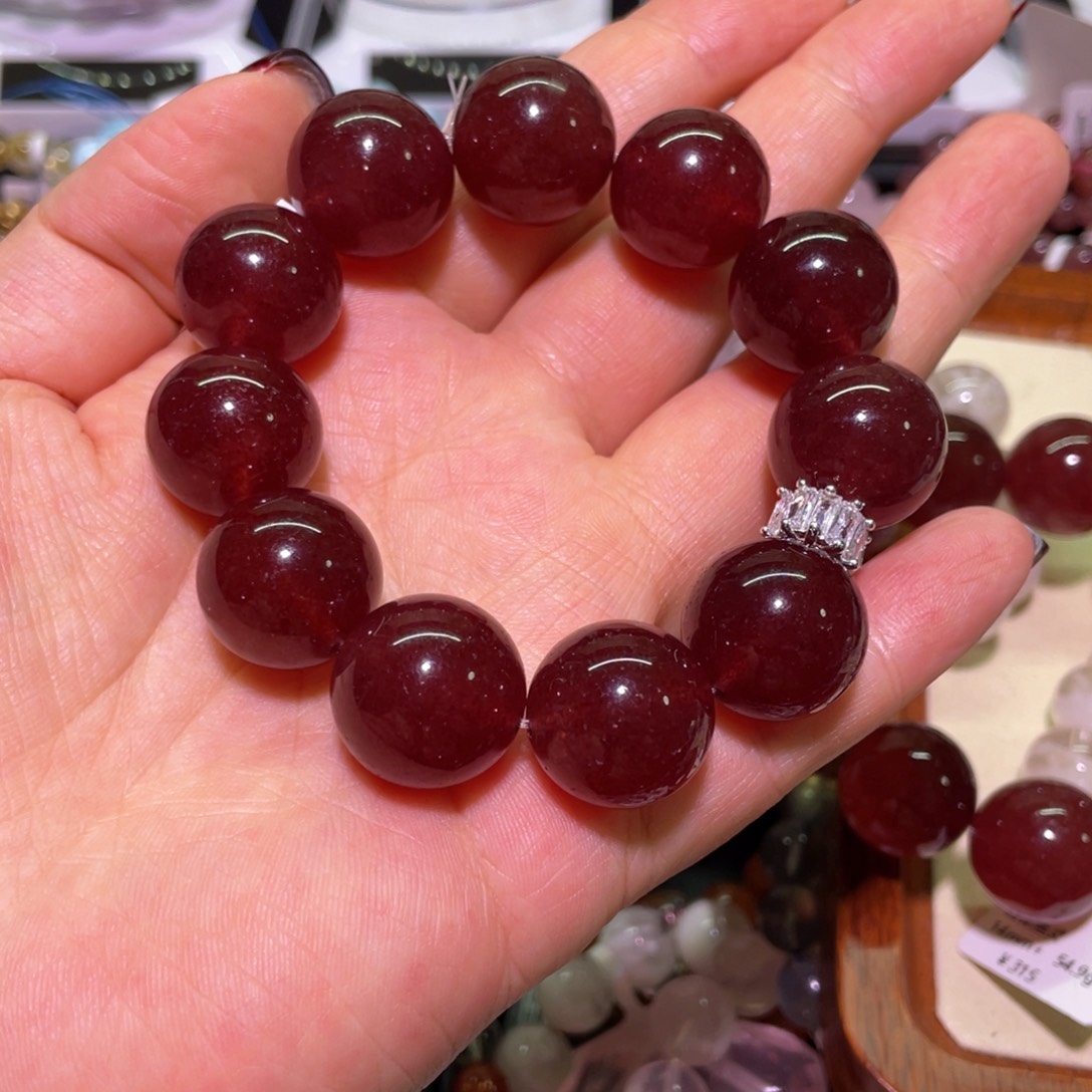 石英质玉手链未镶嵌小**ღ草莓晶