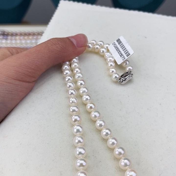 淡水珍珠颈饰银S925镶嵌卡7极光炫彩高品