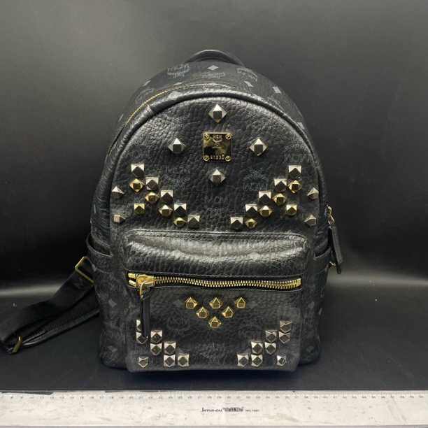 90新 MCM 铆钉手提双肩包/14045