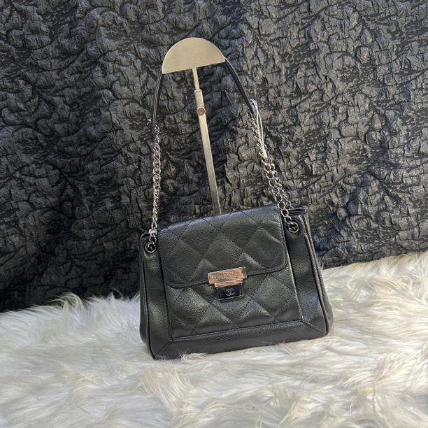 95新 Chanel/香奈儿 香奈儿黑色小号单肩包