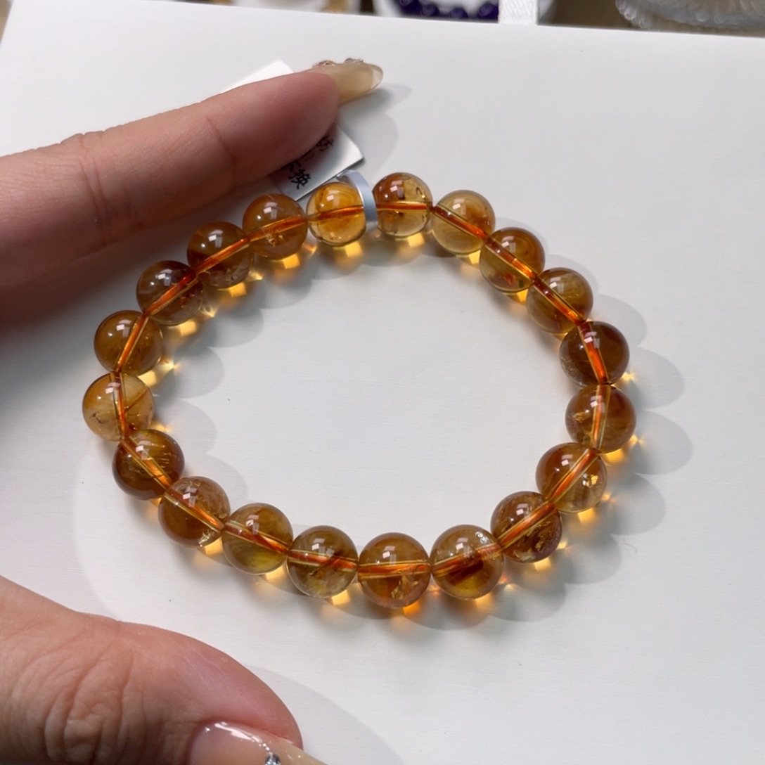 黄晶手链未镶嵌黄塔山10m+