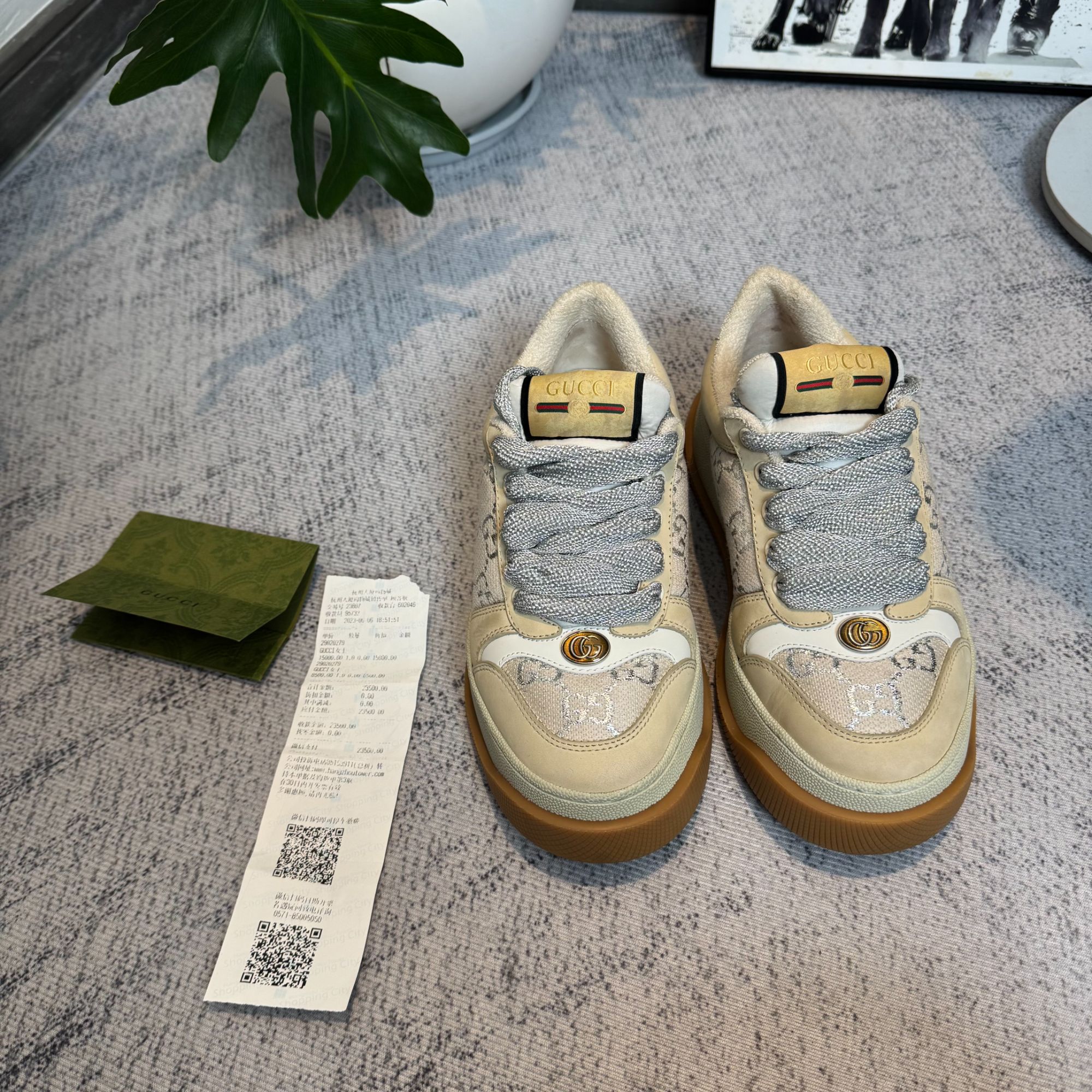 99新 GUCCI/古驰 /葡萄籽奢潮/时尚百搭胖丁鞋/35码