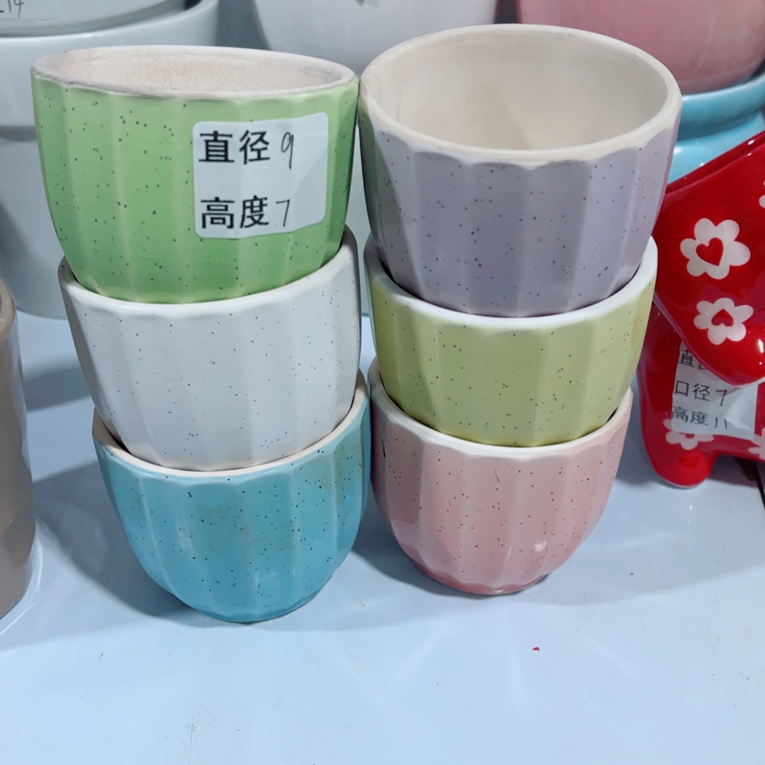 有孔，陶瓷花盆满10米包邮发货