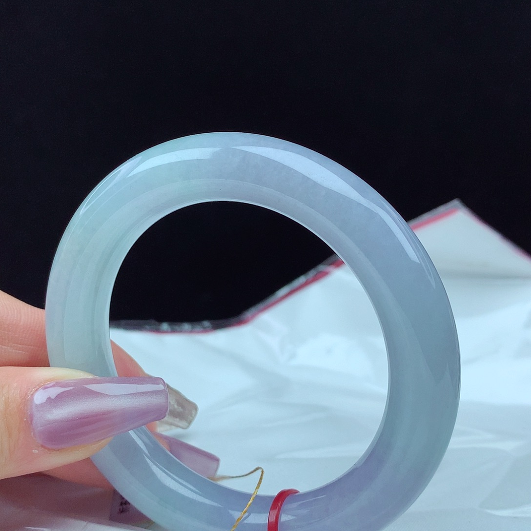 翡翠手镯未镶嵌江*55胖圆镯0286