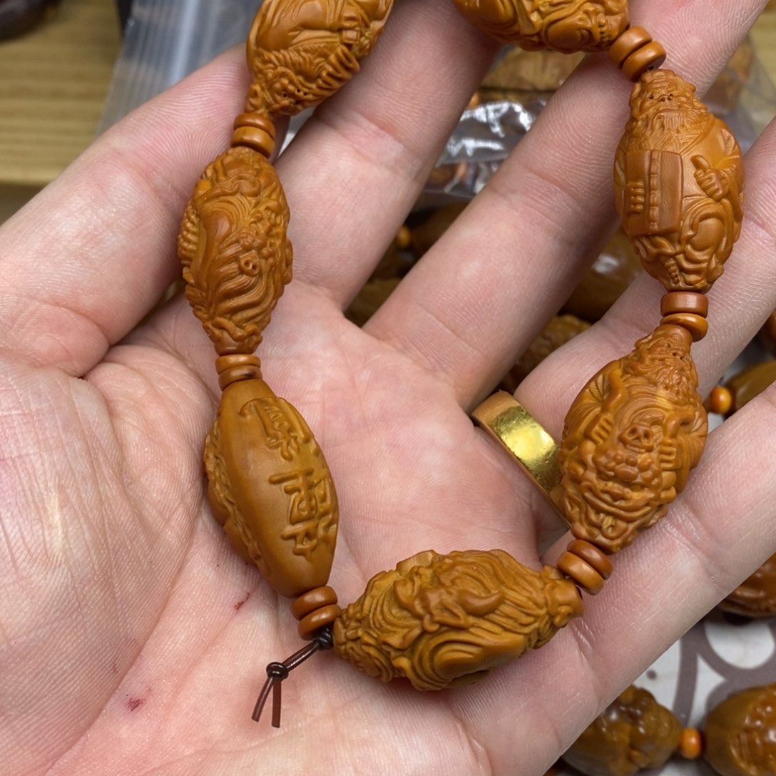 橄榄核手串/手链橄榄核橄榄核雕刻强