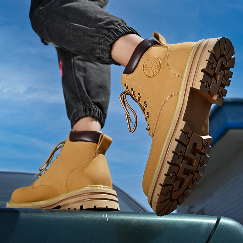 犀牛伯爵情侣马丁靴2025秋冬男靴机车工装靴子高帮男士加绒男鞋