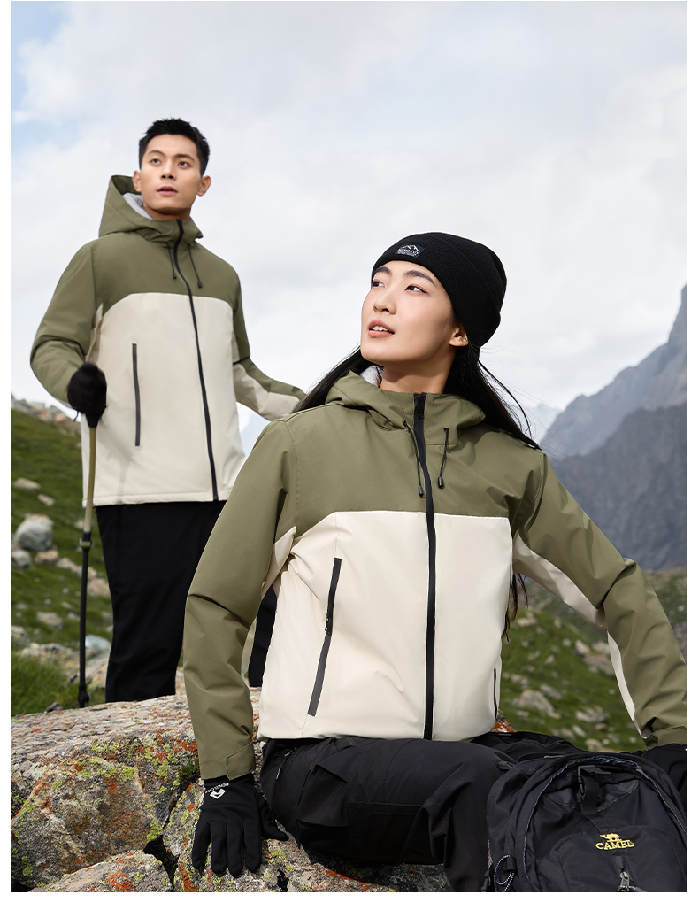 秋冬新品石墨烯聚热一体棉冲锋衣男女同款防风防水户外运动棉服