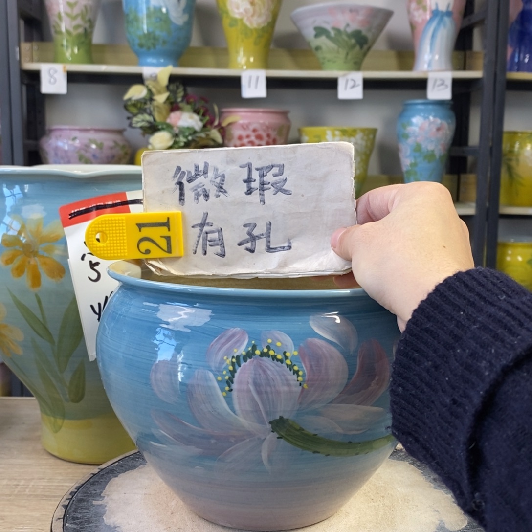 景德镇手工手绘陶瓷花盆