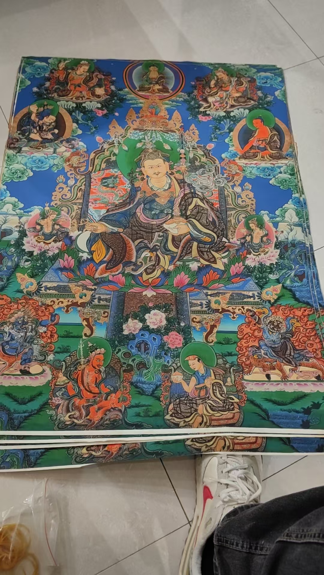 A84高端精品莲花生大士绘画类唐卡