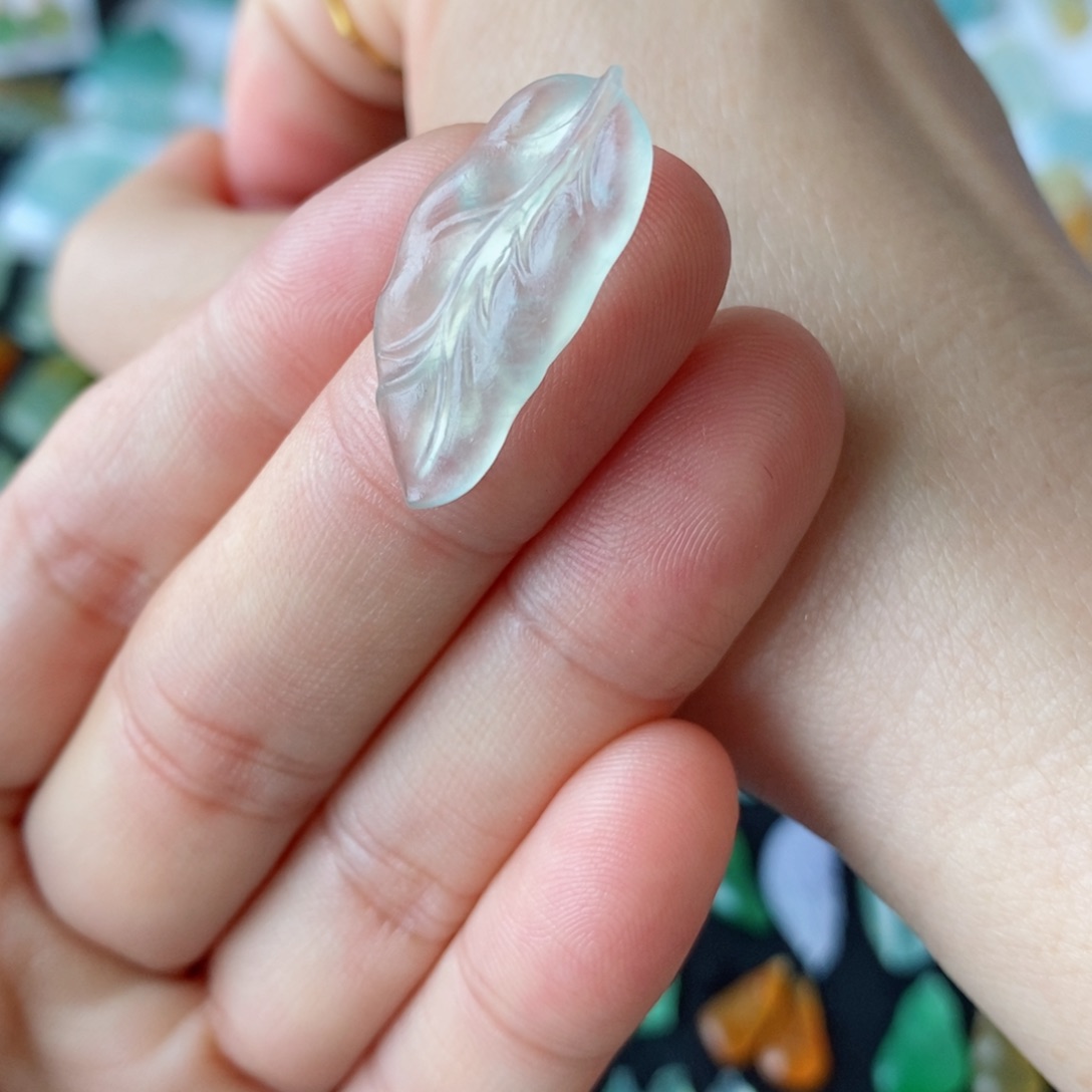 定制翡翠未镶嵌树叶