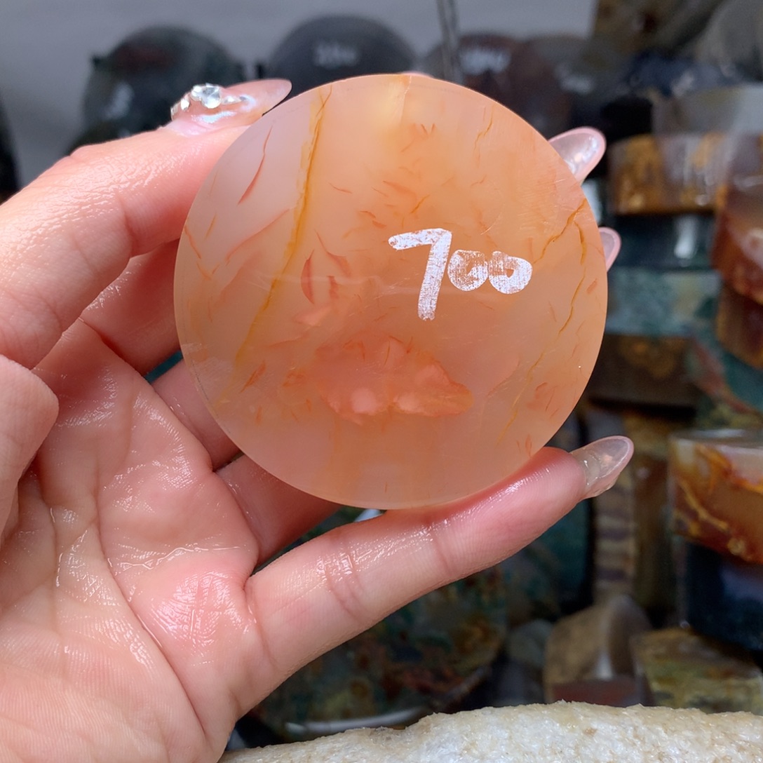 蓝***蓝定制玛瑙定制平安扣一个