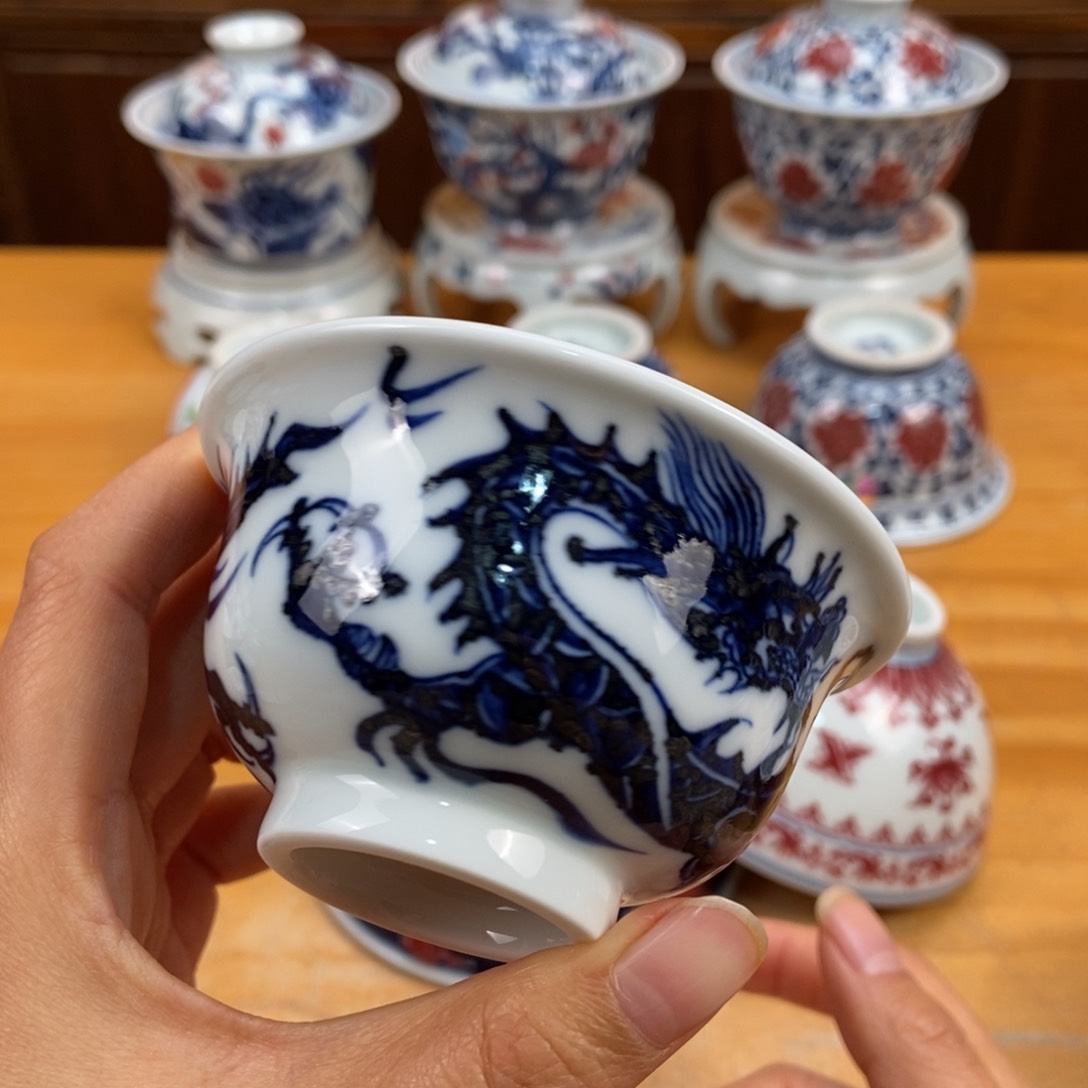 手绘现代茶具非古董
