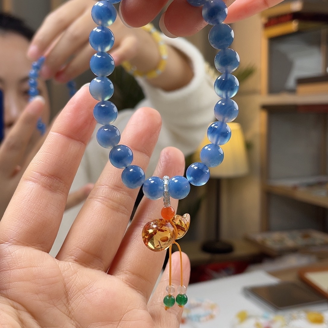 琥珀颈饰未镶嵌琥珀手串