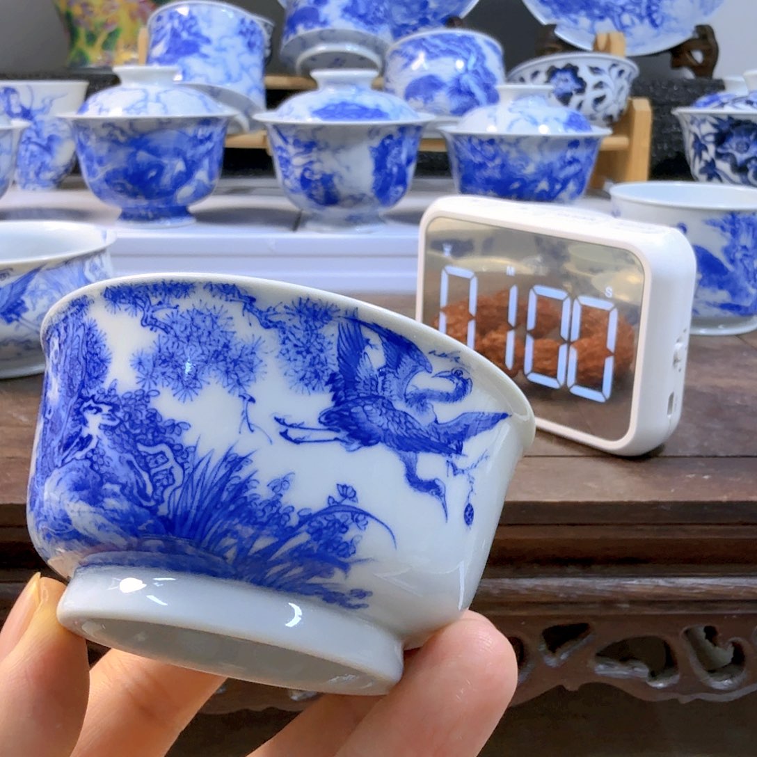 泥塑福主人杯手工手绘