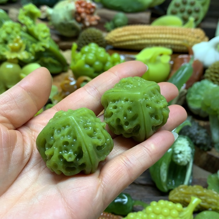 蛇纹石玉手把未镶嵌寂***芽