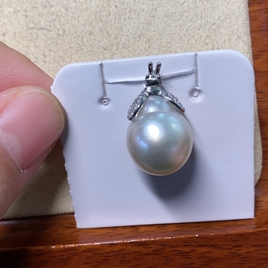 海水珍珠颈饰银S925镶嵌12.2