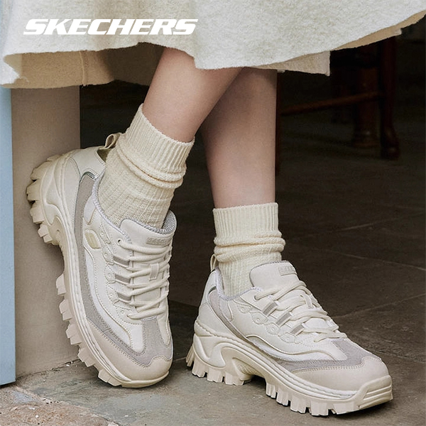 【小蜜糕】斯凯奇官方女鞋秋季款复古灯芯绒厚底运动鞋老爹鞋177234