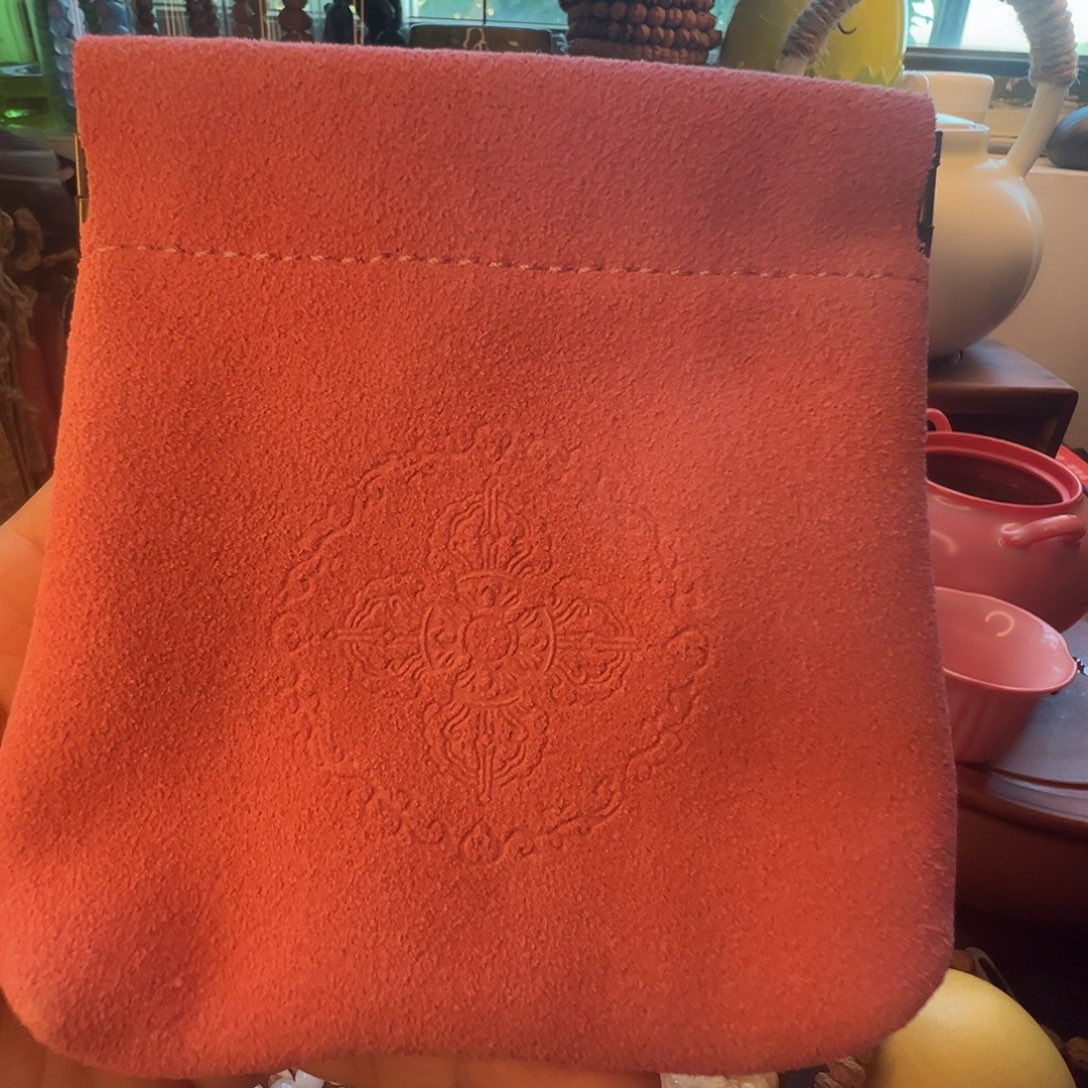 柏香籽/百香籽吊坠牛皮文玩袋