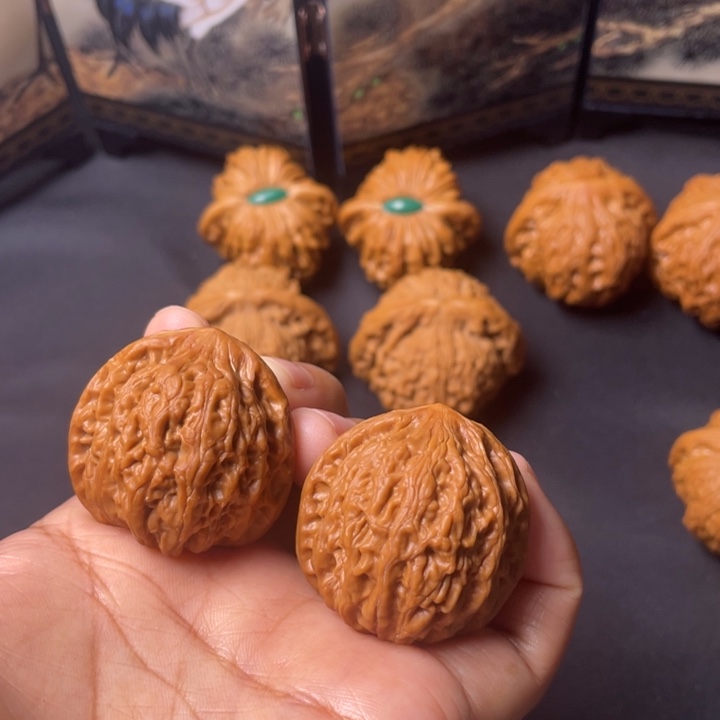 文玩核桃把件34铁锤