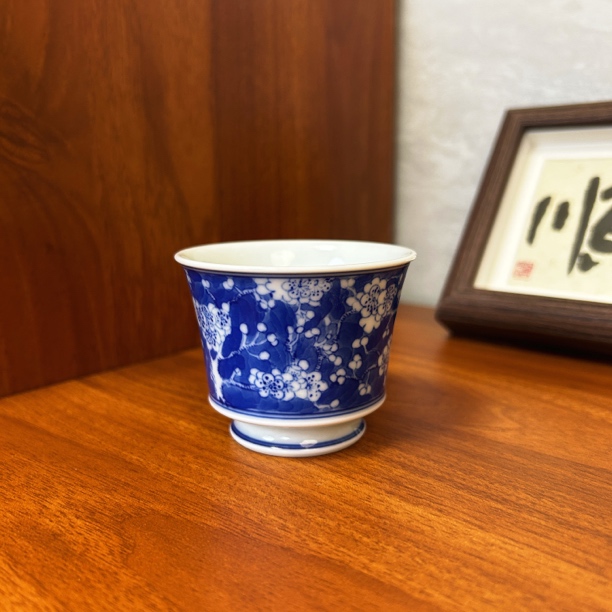 Q038[青岚]景德镇手工手绘冰梅主人杯—60ml