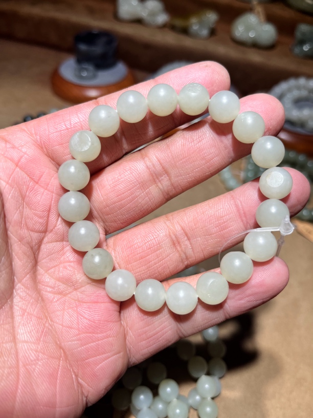 和田玉圆珠手链10mm手串