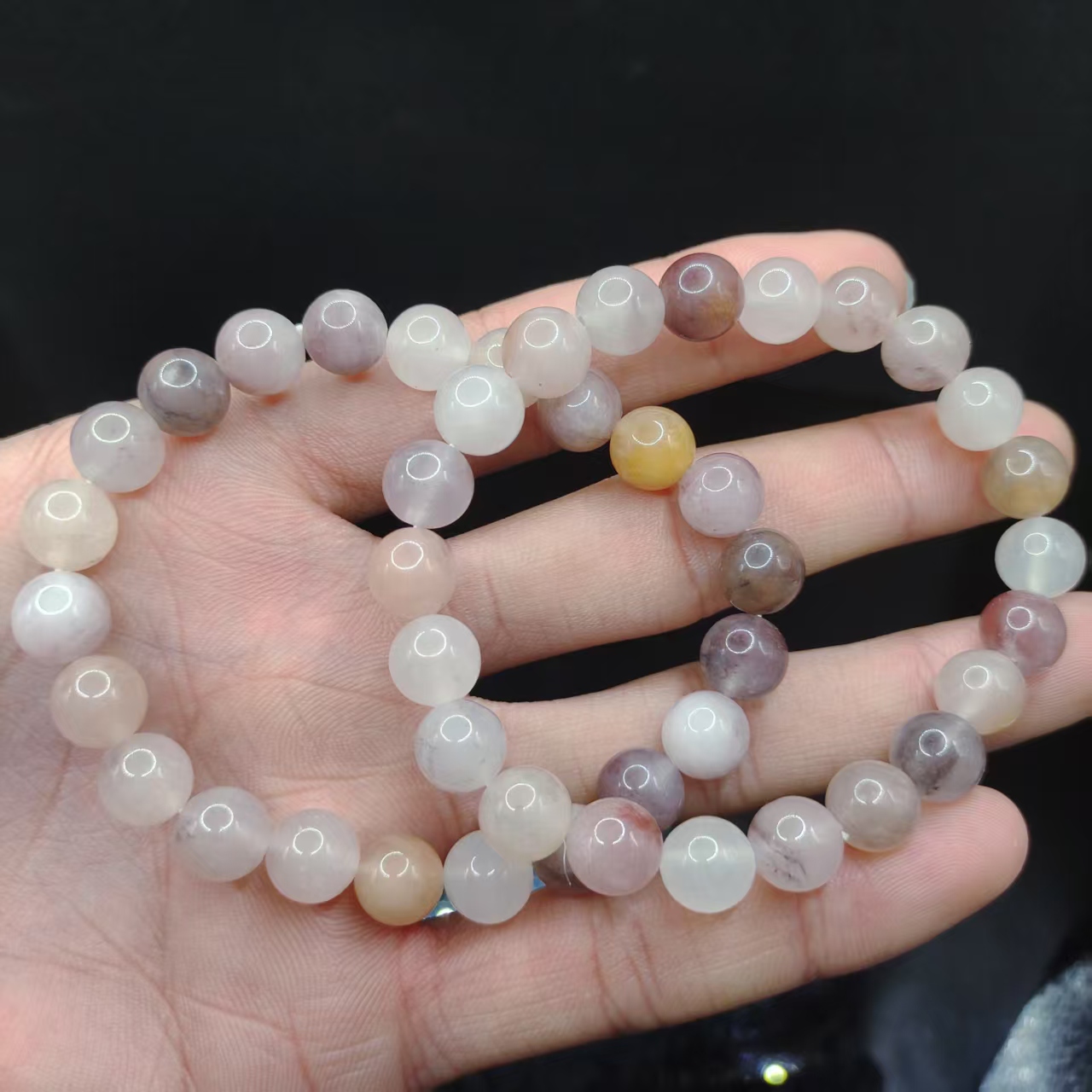 【李想精选】黄龙玉单圈手串C4【多样性发其一】约8mm