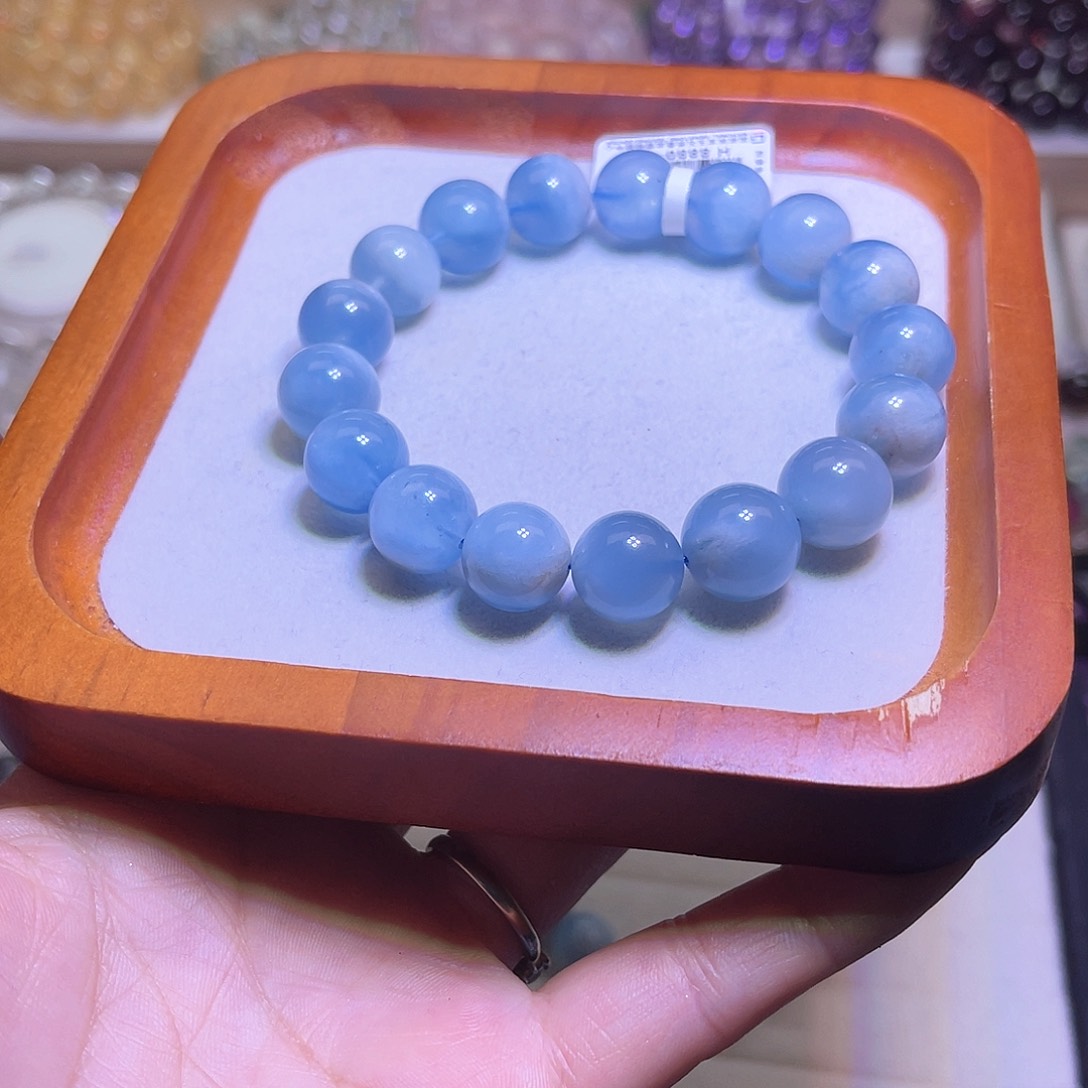 糖***果水晶手链未镶嵌Y岛屿海蓝宝12.4