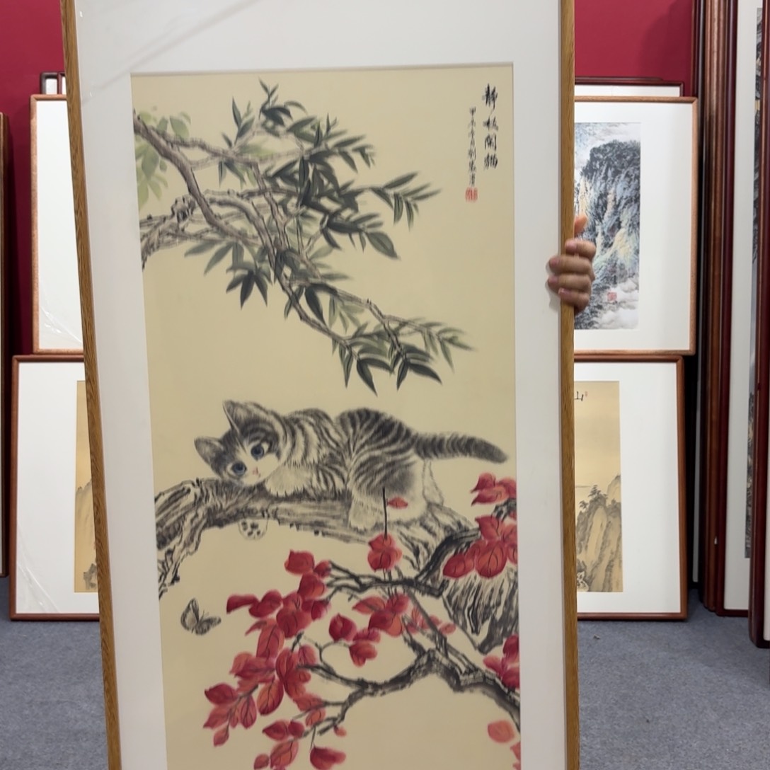 国画带框绘画120/60尺寸