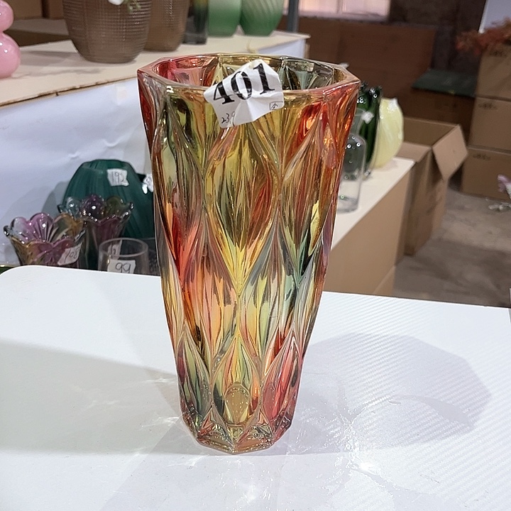 玻璃401高25口12水晶玻璃花瓶嘎嘎好看