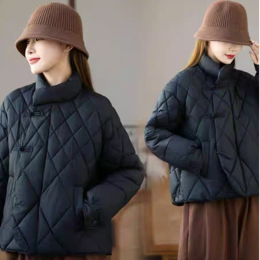 204款时尚休闲百搭女士连帽宽松立领冬季