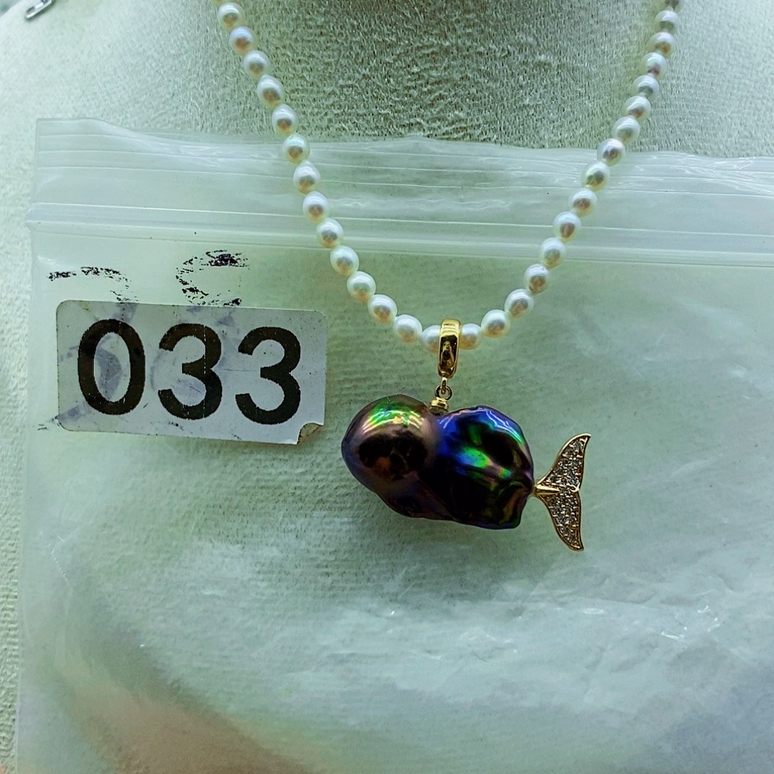 18K金镶嵌颈饰淡水珍珠