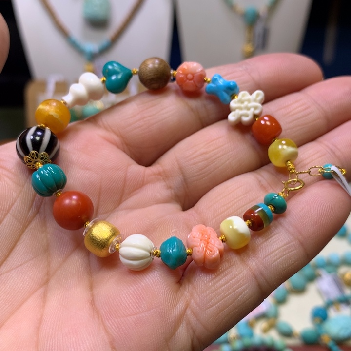 绿松石18K金镶嵌单圈