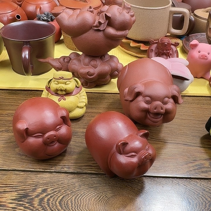 紫砂茶壶飞***05个诸事如意