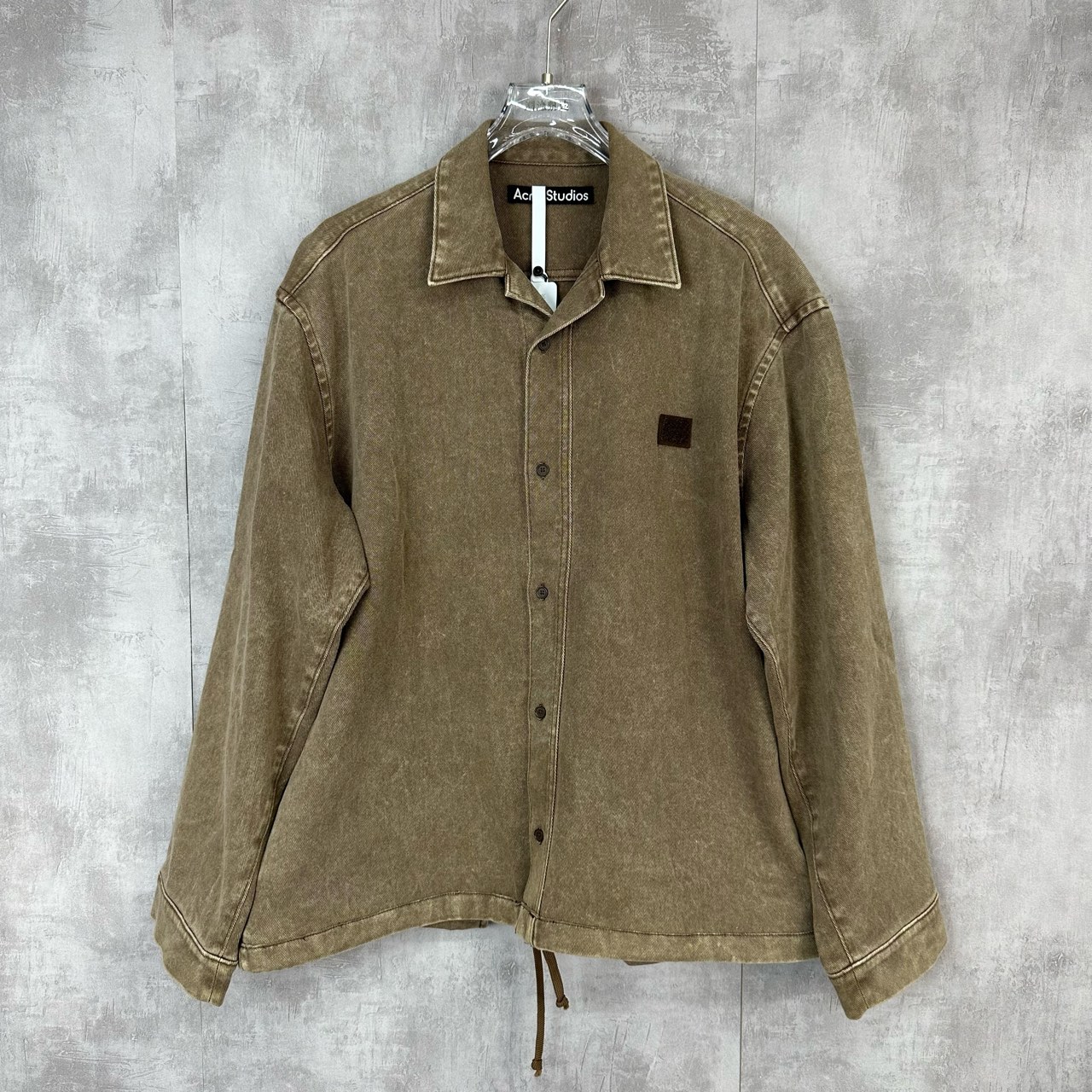 99新 AcneStudios Acne Studios 牛仔夹克衬衫 做旧抽绳 