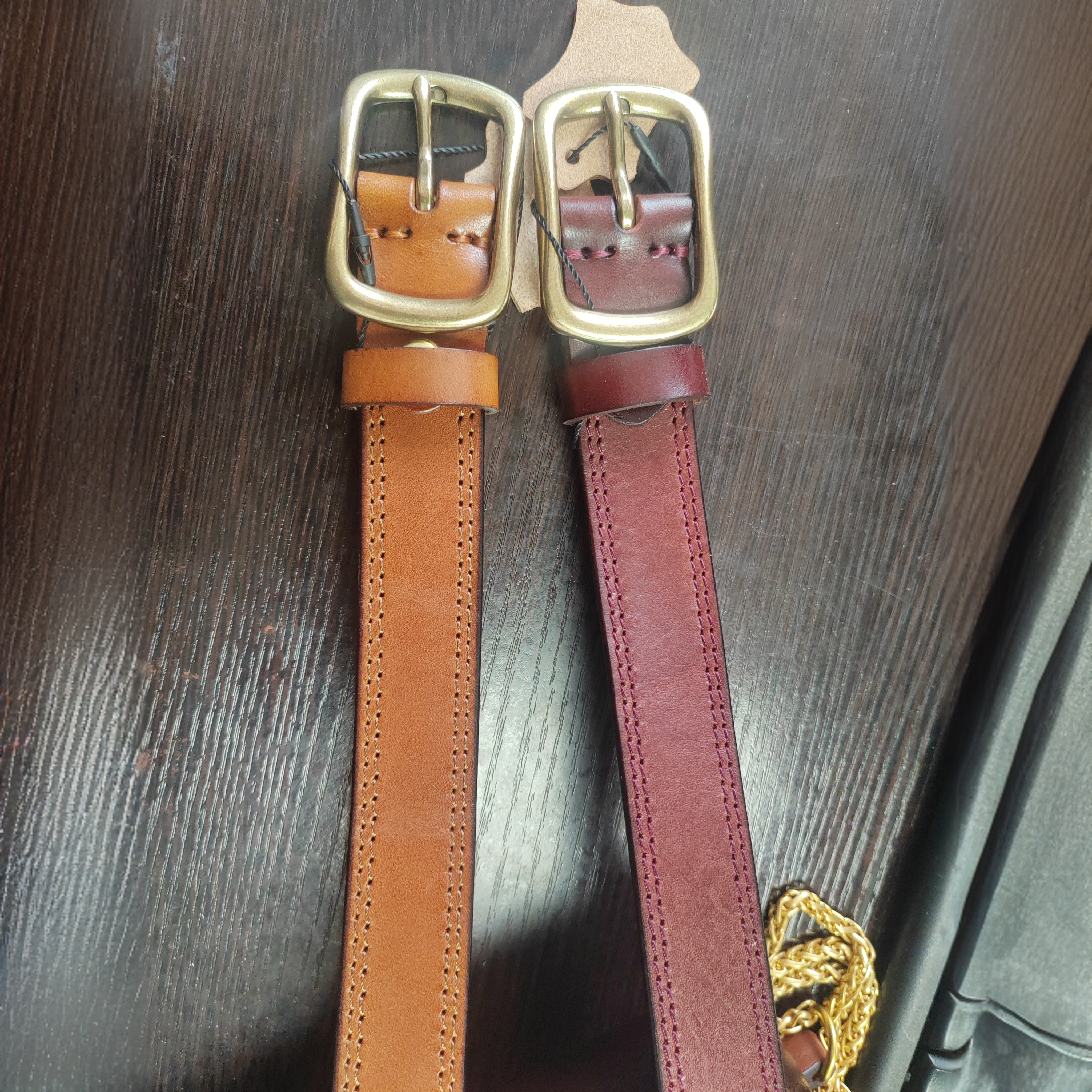 真皮女士皮带树高皮