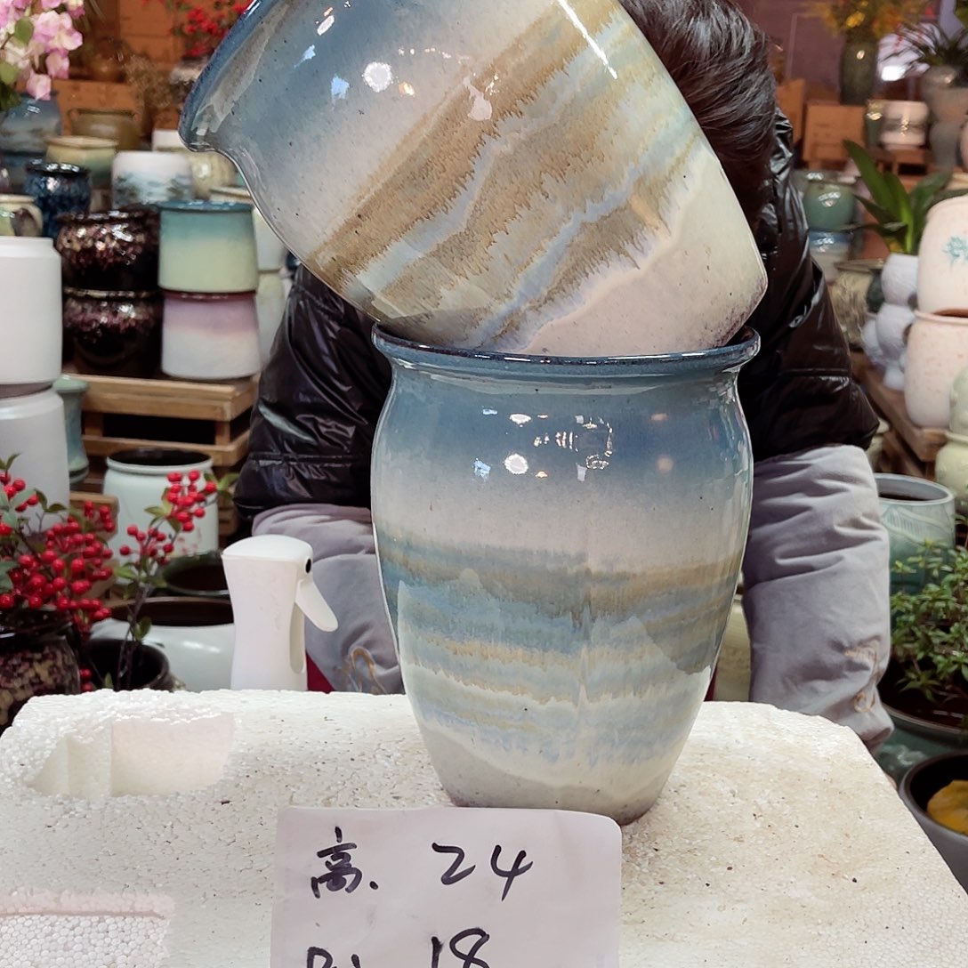 紫砂花盆高度24口径18