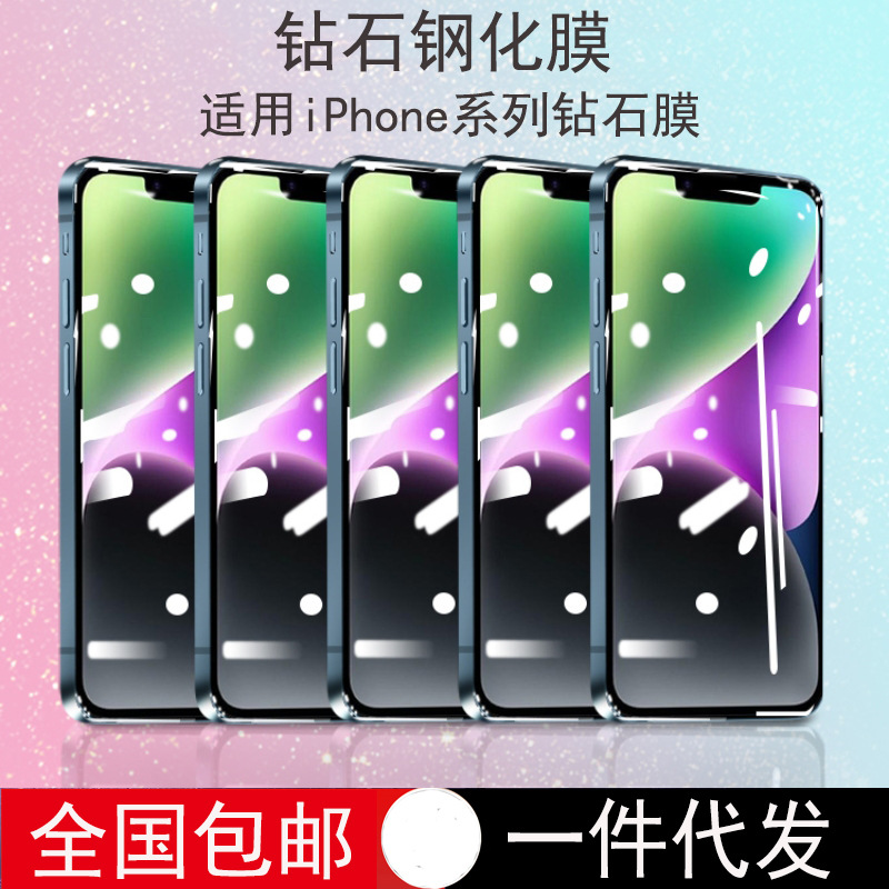 适用苹果16钢化膜15promax防窥膜14全屏高清13手机膜12/11/xr蓝光