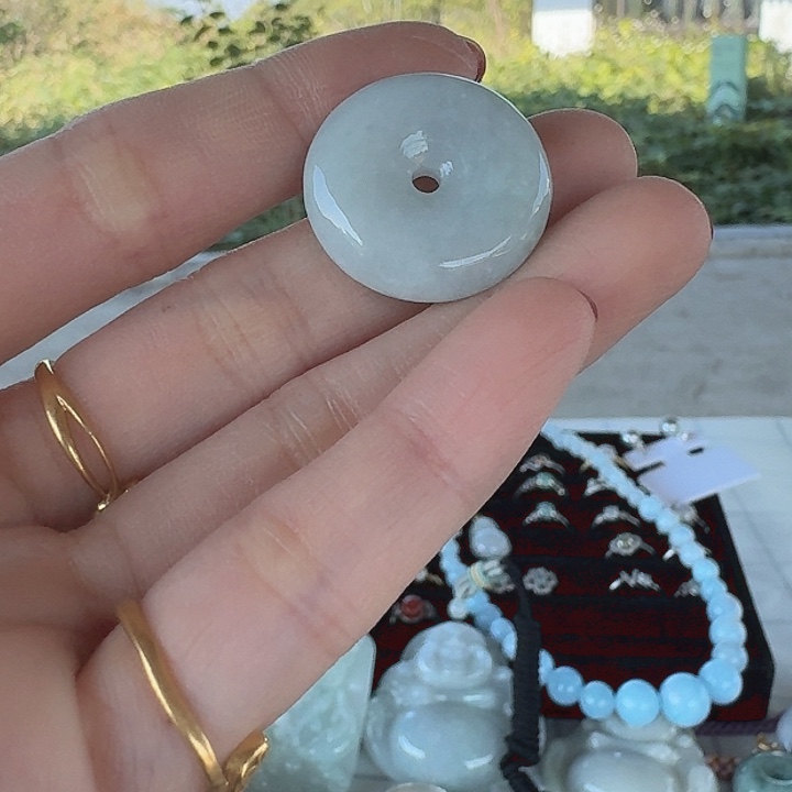 没***要翡翠未镶嵌颈饰平安扣5064