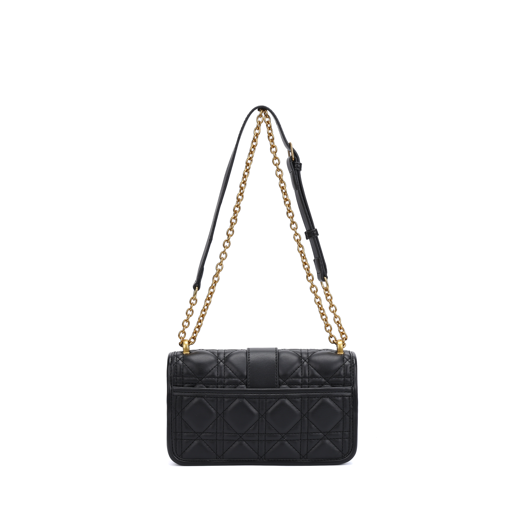 可爱【D151】时尚洋气菱格链条蒙田包2541#