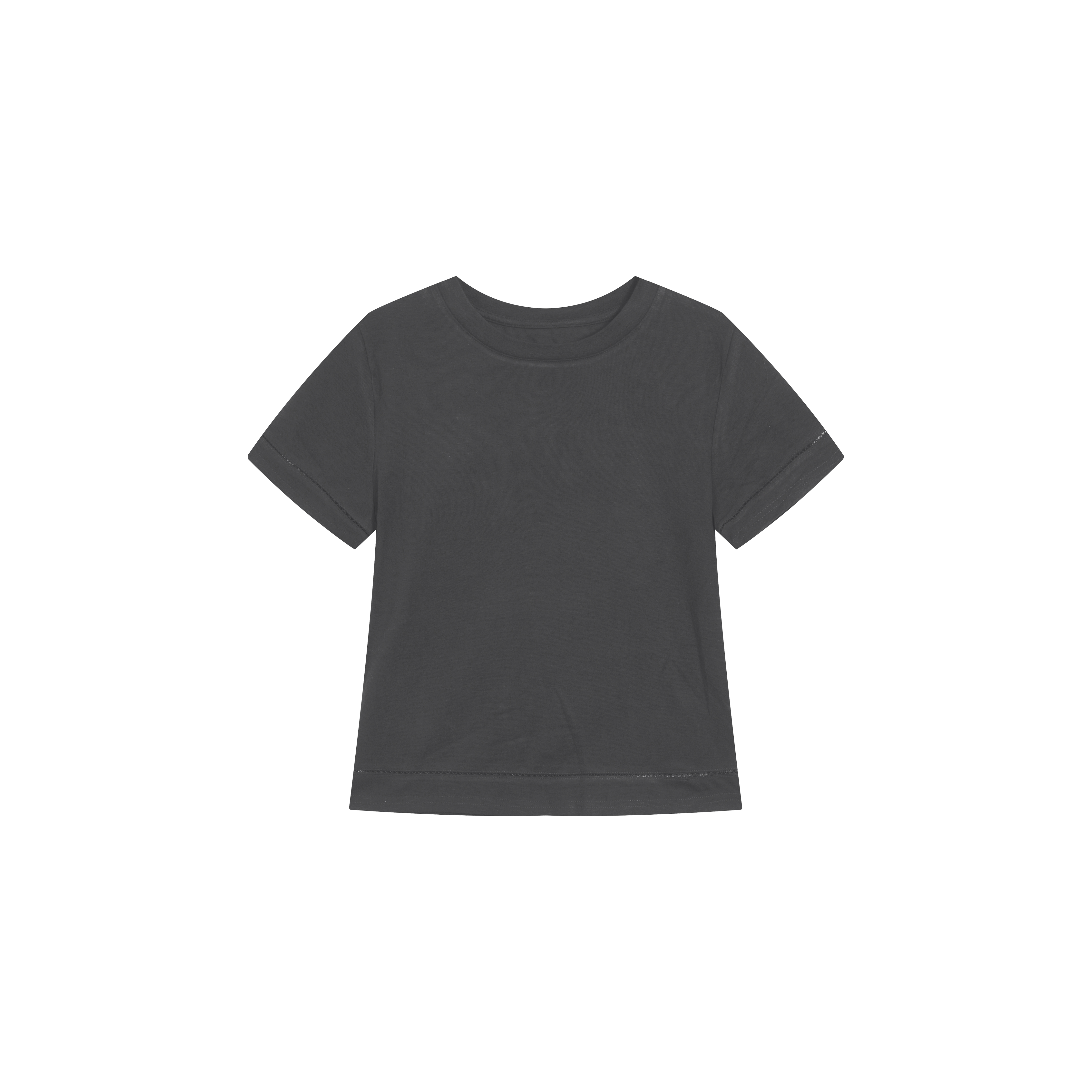 YUUCHENN 春夏新款立体纯色圆领T恤-W60088-1