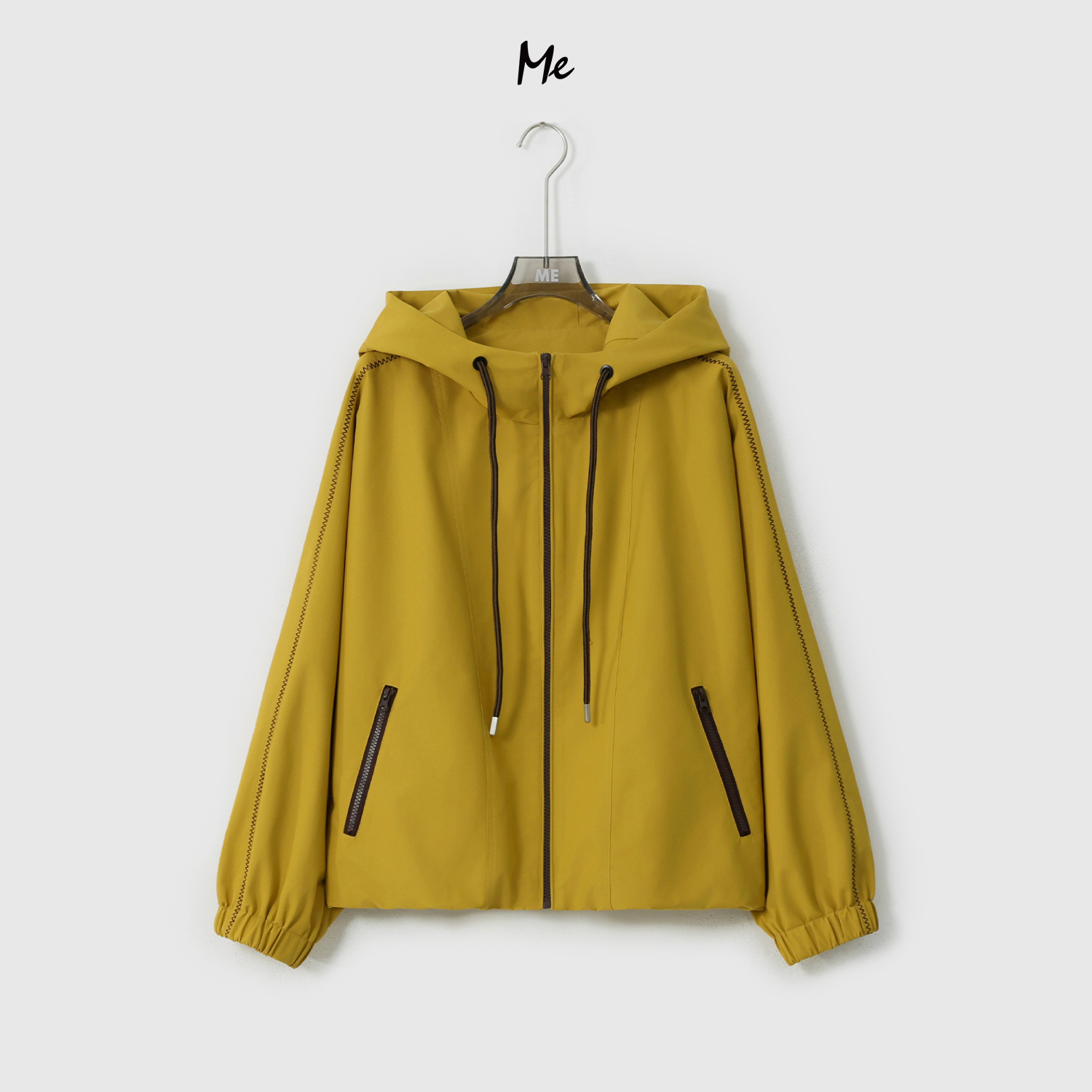 ME【三角线软壳夹克】轻便户外科技感时尚百搭宽松连帽外套MESA1381
