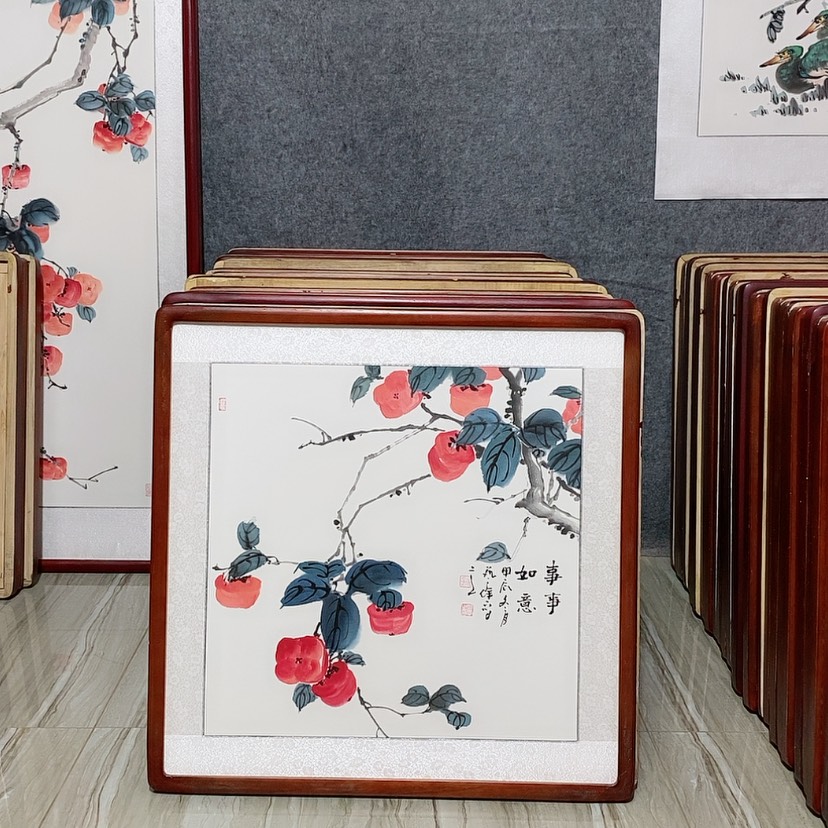 【闪购商品】国画书画作品带框65×65厘米