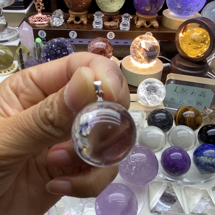 水晶摆件未镶嵌天然白水晶吊坠