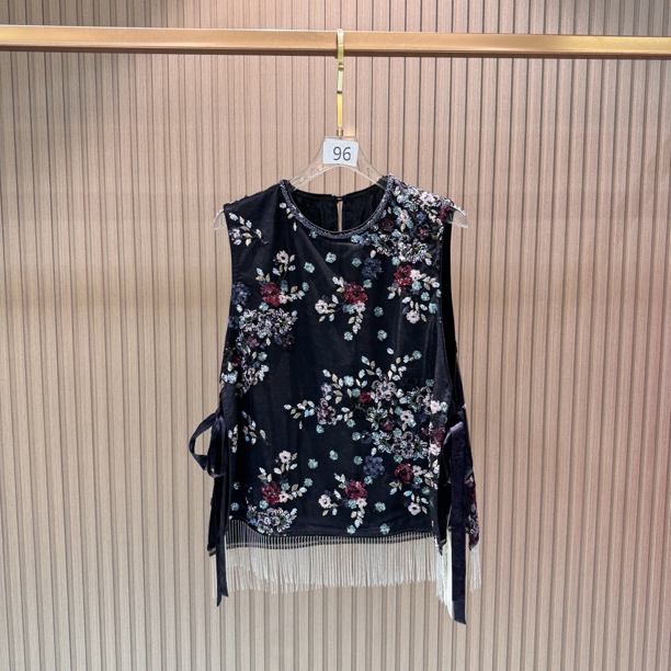 【高贵优雅】满服重工亮片刺绣马甲2024时尚新款