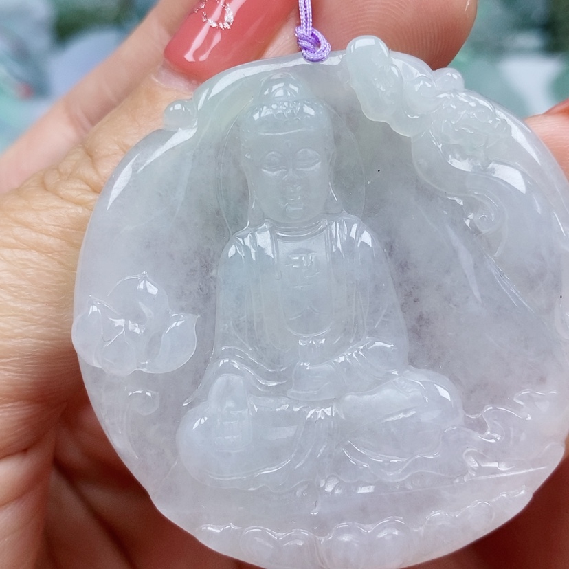 【闪购商品】翡翠颈饰未镶嵌天然翡翠A货佛