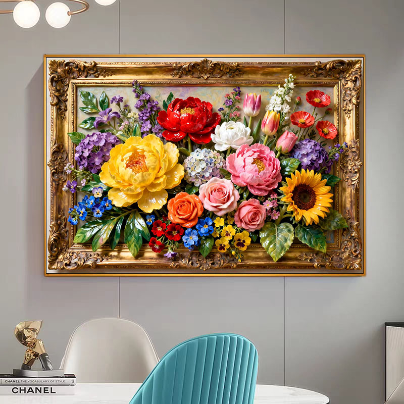 【小白定制】绽放2025新款牡丹花卉十字绣69色满绣无勾边【裸包无针】