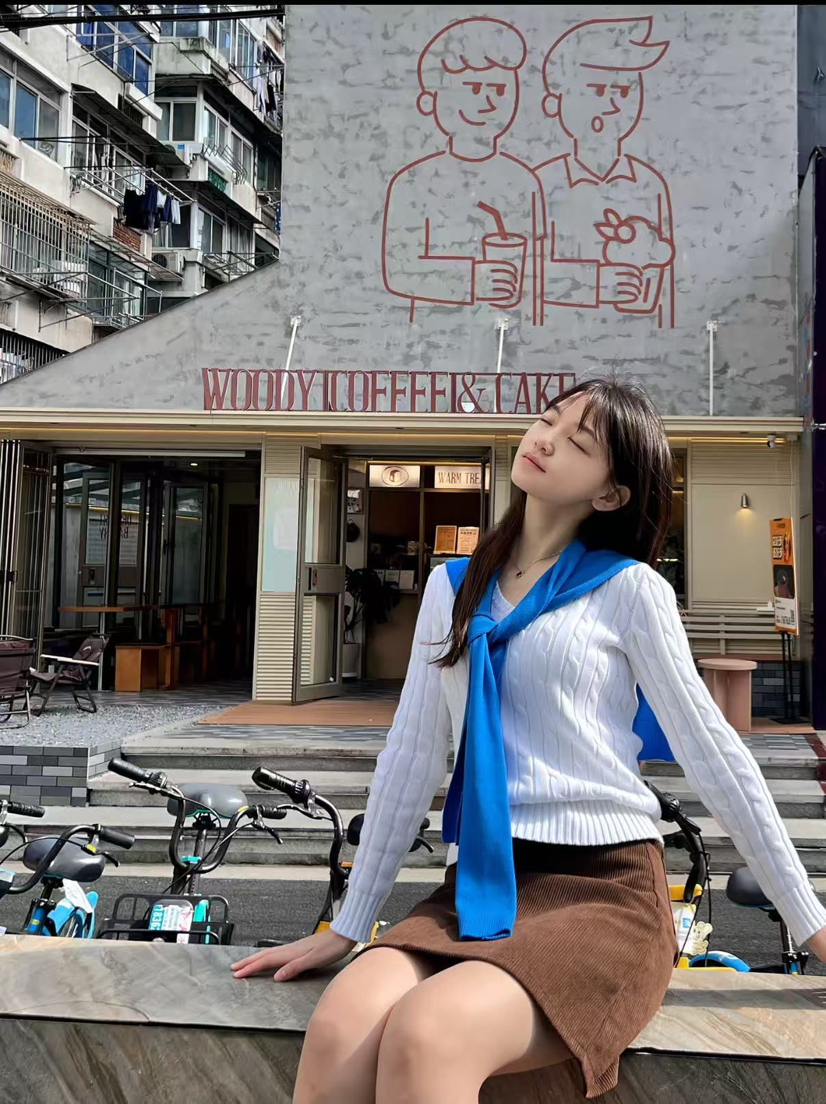  Anna专属-经典时尚刺绣纯色V领棉质套头针织衫秋冬女款-