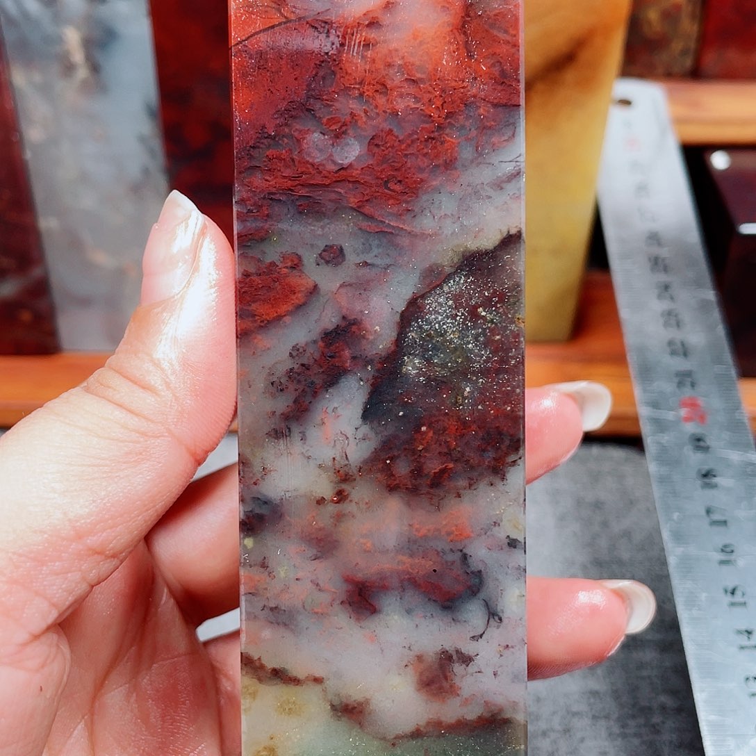 【闪购商品】玉桂林鸡血玉印章素章