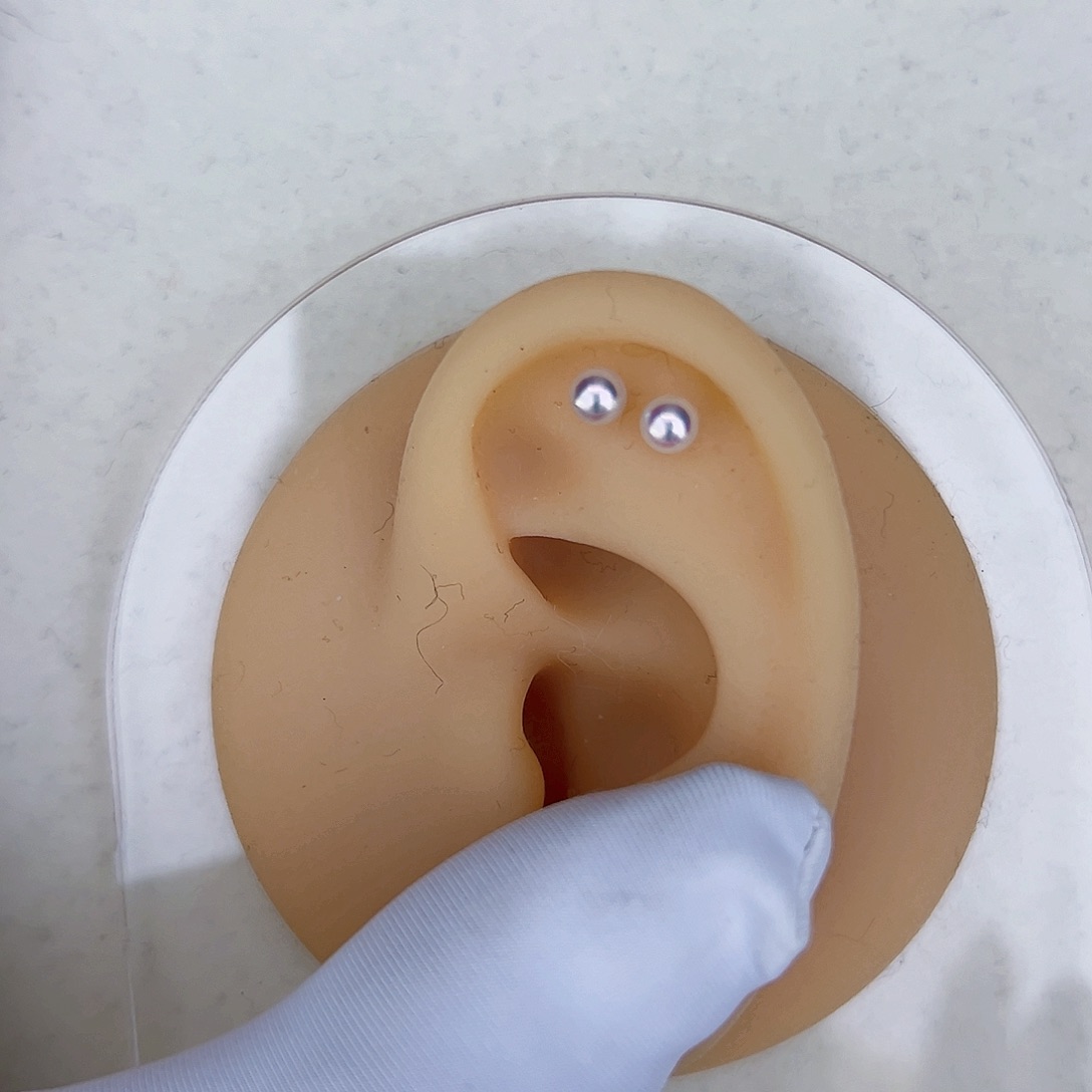 海水珍珠海水akoya天女耳钉3-4mm银S925镶嵌